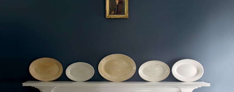 Hale Navy wall with traditional mantle