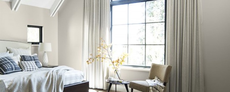 Benjamin Moore Greige bedroom
