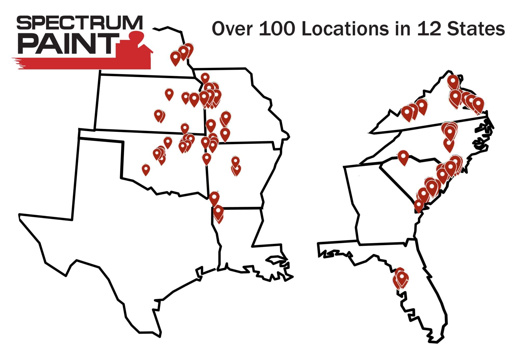 Spectrum locations map