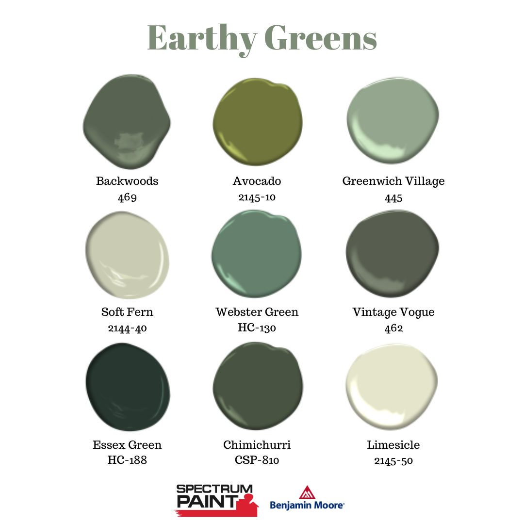earthy greens paint ideas