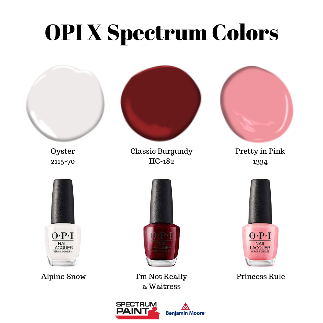 opi paint colors matched to spectrum paint