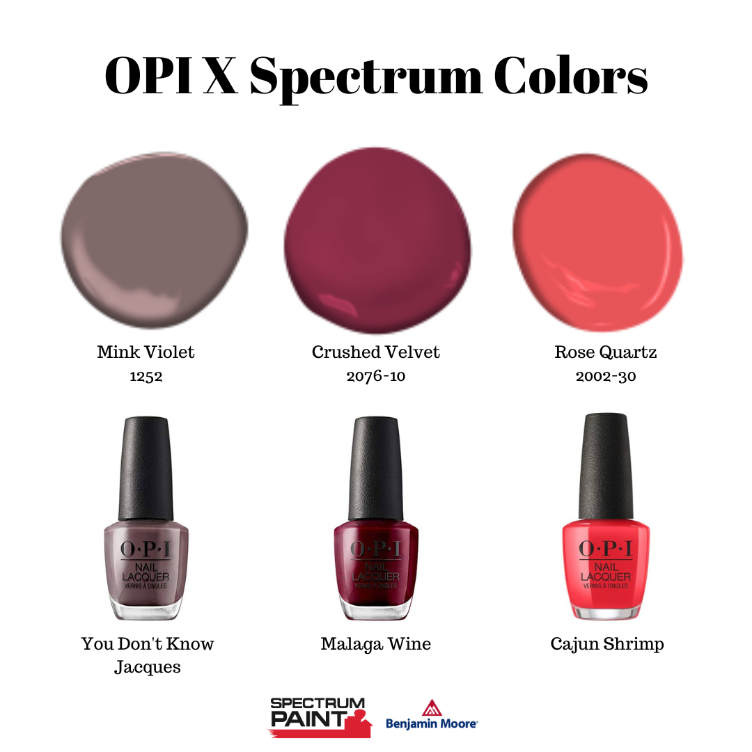 opi paint colors matched to spectrum paint